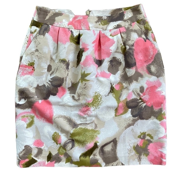 Halogen Floral Print MIDI Skirt Size 4P NWOT - Picture 1 of 13